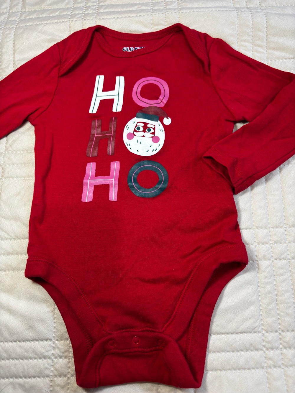 Old Navy 12-18M Red 'HOHOHO' Bodysuit